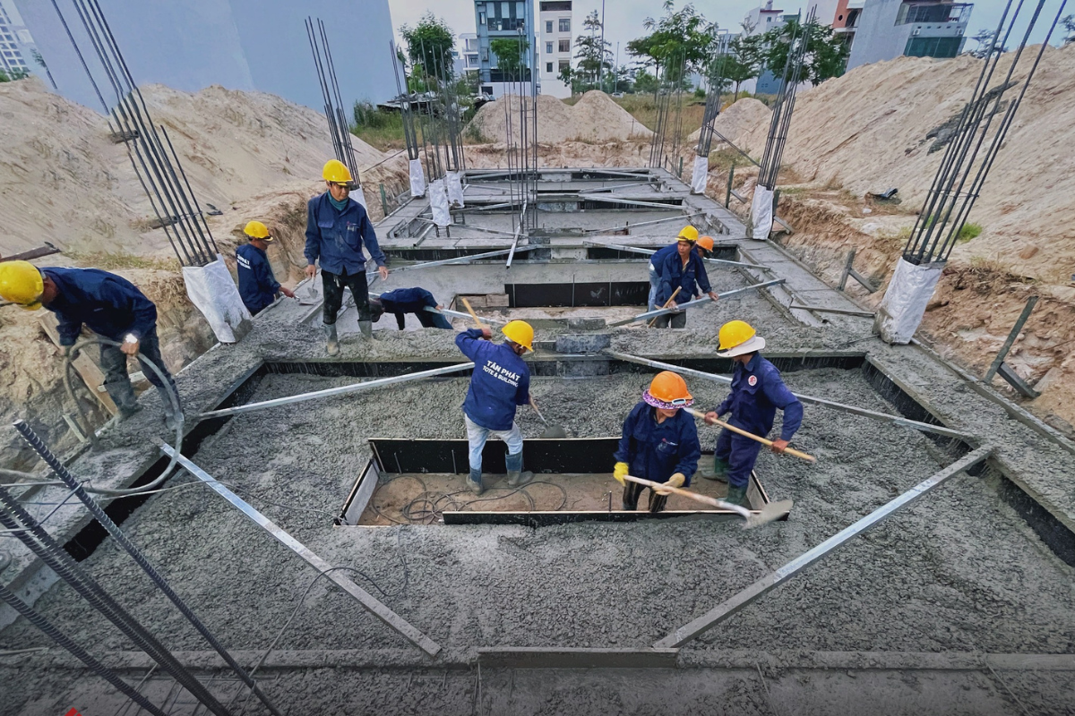 Bê tông tươi đổ móng tại Bắc Giang