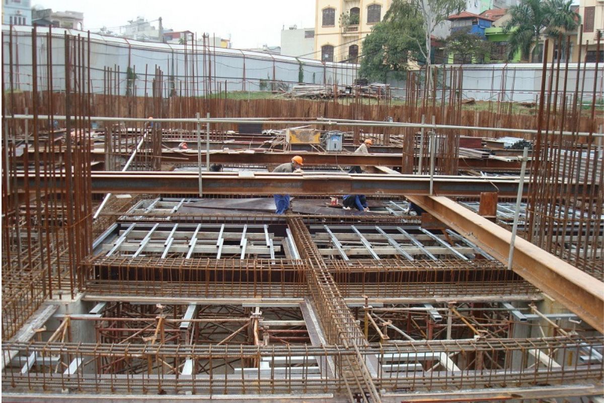 Chuẩn bị công trình trước khi đổ bê tông mác 350