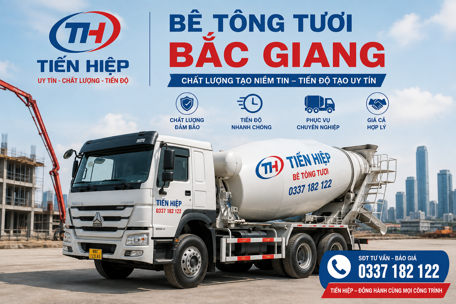 Đơn vị cung cấp bê tông tươi tại Bắc Giang